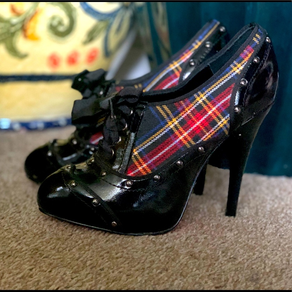 Betsey Johnson Tartan Stilettos